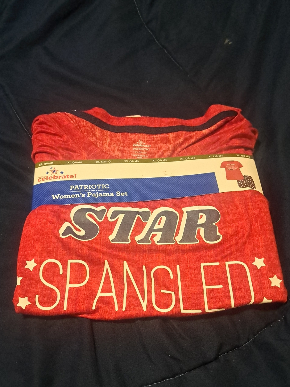 Patriotic "Star Spangled" Red Women's Pajama Set
